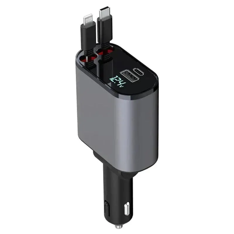 Auto Parts™ Retractable 4 in 1 Fast Car Charger