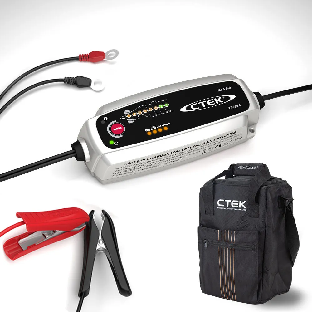 Automatic 12V Smart Battery Charger 5A with Cooler Bag - CTEK