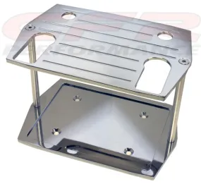 BALL MILLED CHROME BILLET ALUMINUM OPTIMA GROUP 75-25 BATTERY TRAY - CHEVY FORD MOPAR