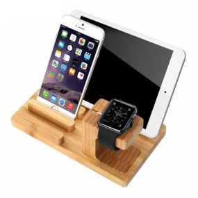 Bamboo Charging Dock & Phone Holder