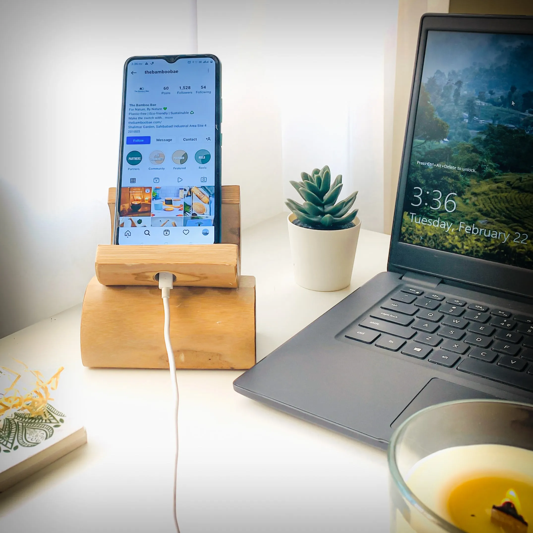 Bamboo Mobile Holder | Charging Dock | Ideal Corporate Gift