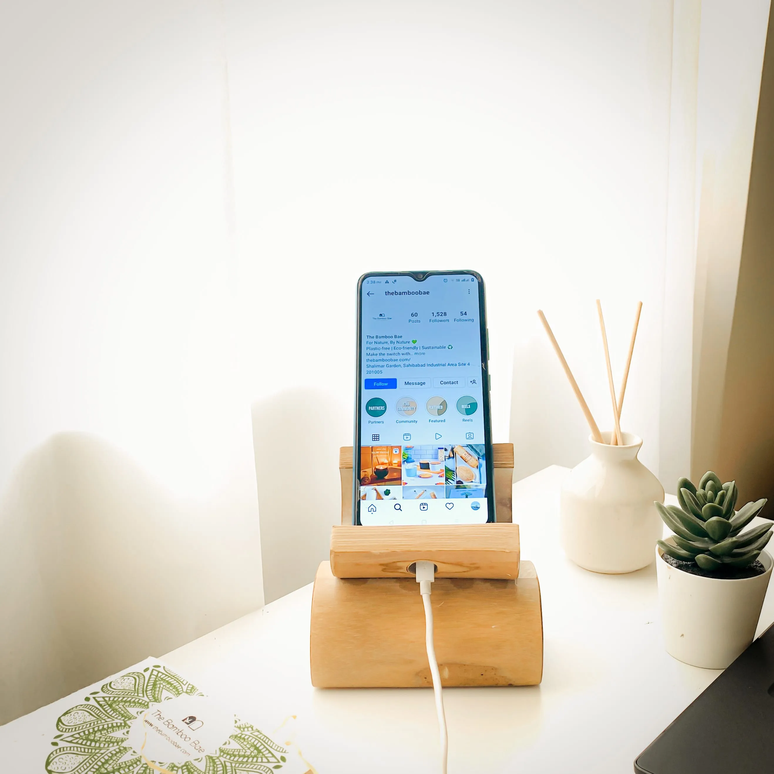 Bamboo Mobile Holder | Charging Dock | Ideal Corporate Gift