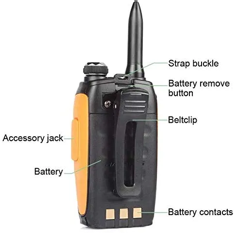 Baofeng GT-3 Mark II [10 Pack] | Dual Band | 5W | Better Antenna | VOX | Flashlight