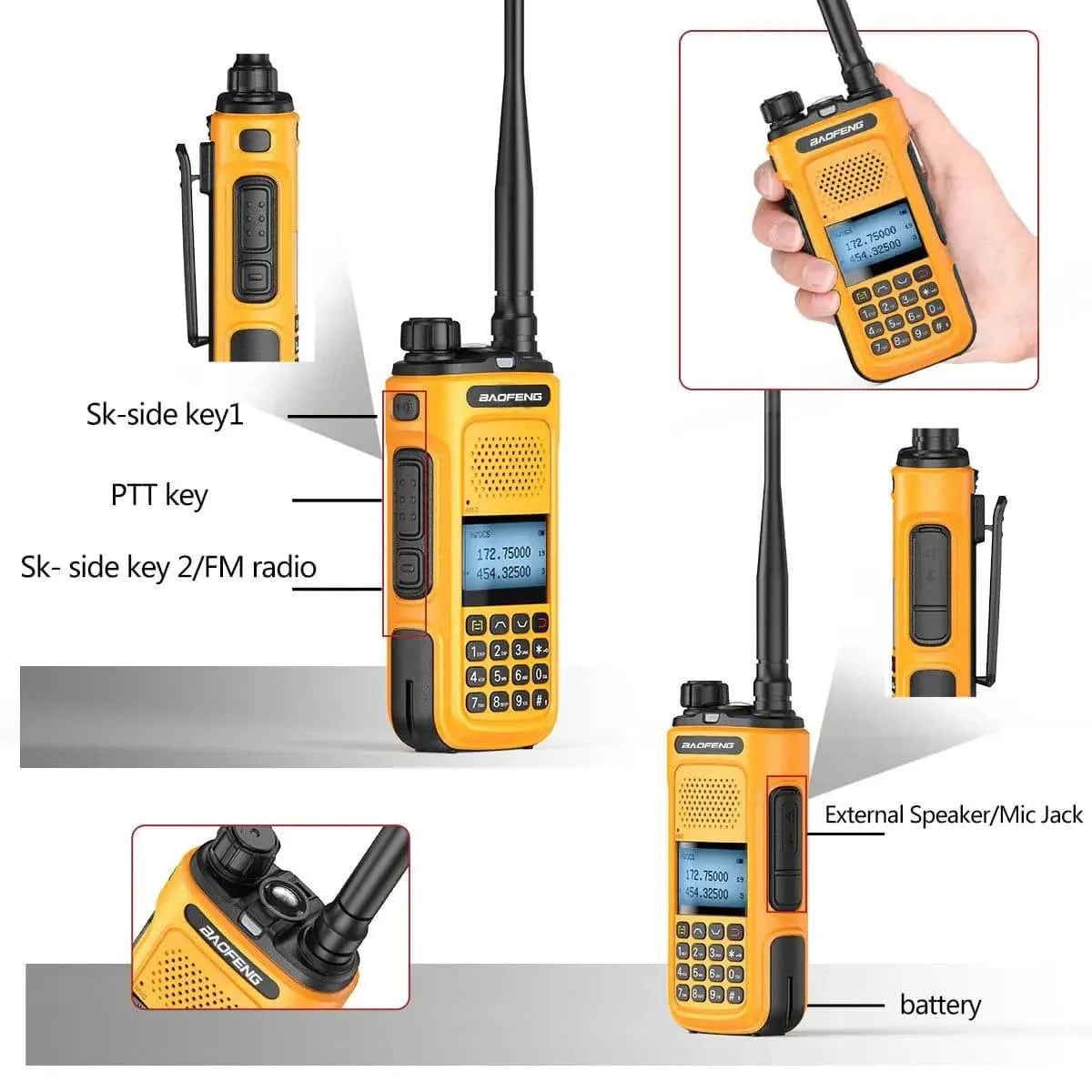 Baofeng UV-10R 10W Walkie Talkie Type-C Charging 136-174&400-480MHz Long Range Portable Ham Two Way Radio