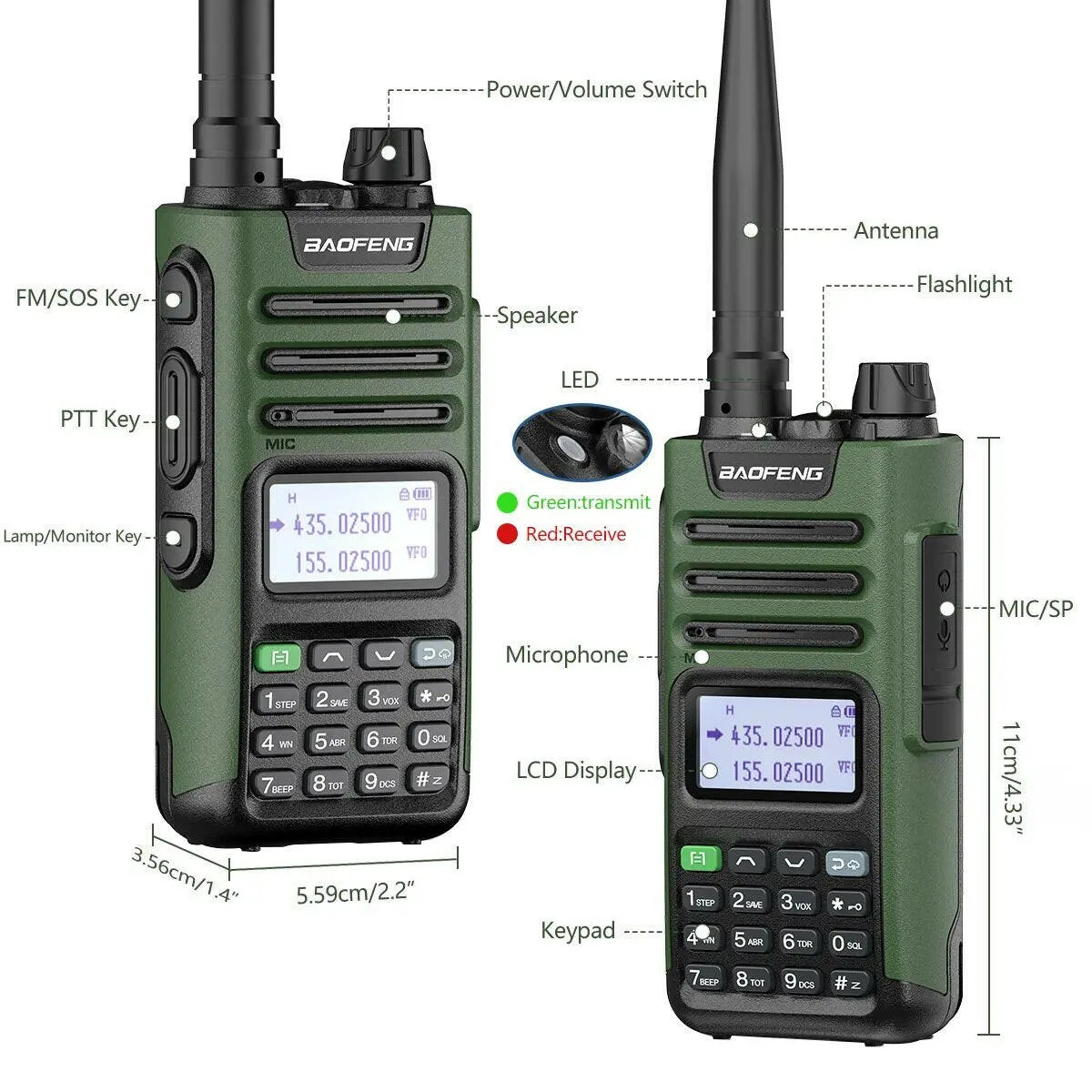 BaoFeng UV-13 PRO Dual Band Walkie Talkie Type-C Charger 16 KM Long Range UV13 Pro Transceiver Ham Portable Two Way Radio