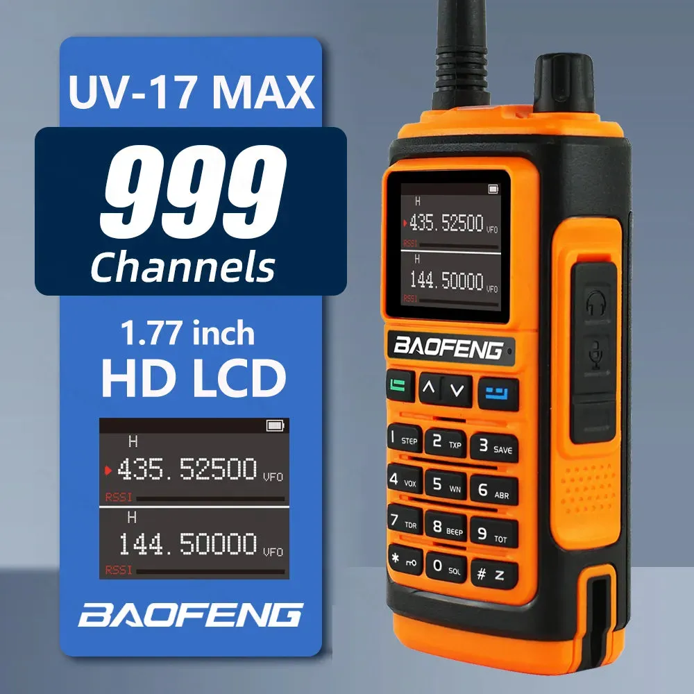 Baofeng UV17 MAX V2 UV17L Walkie Talkie Type-C Long Range Ham Radios Scanner FM Function Professional 2Way Radio 999CH UV17 PRO