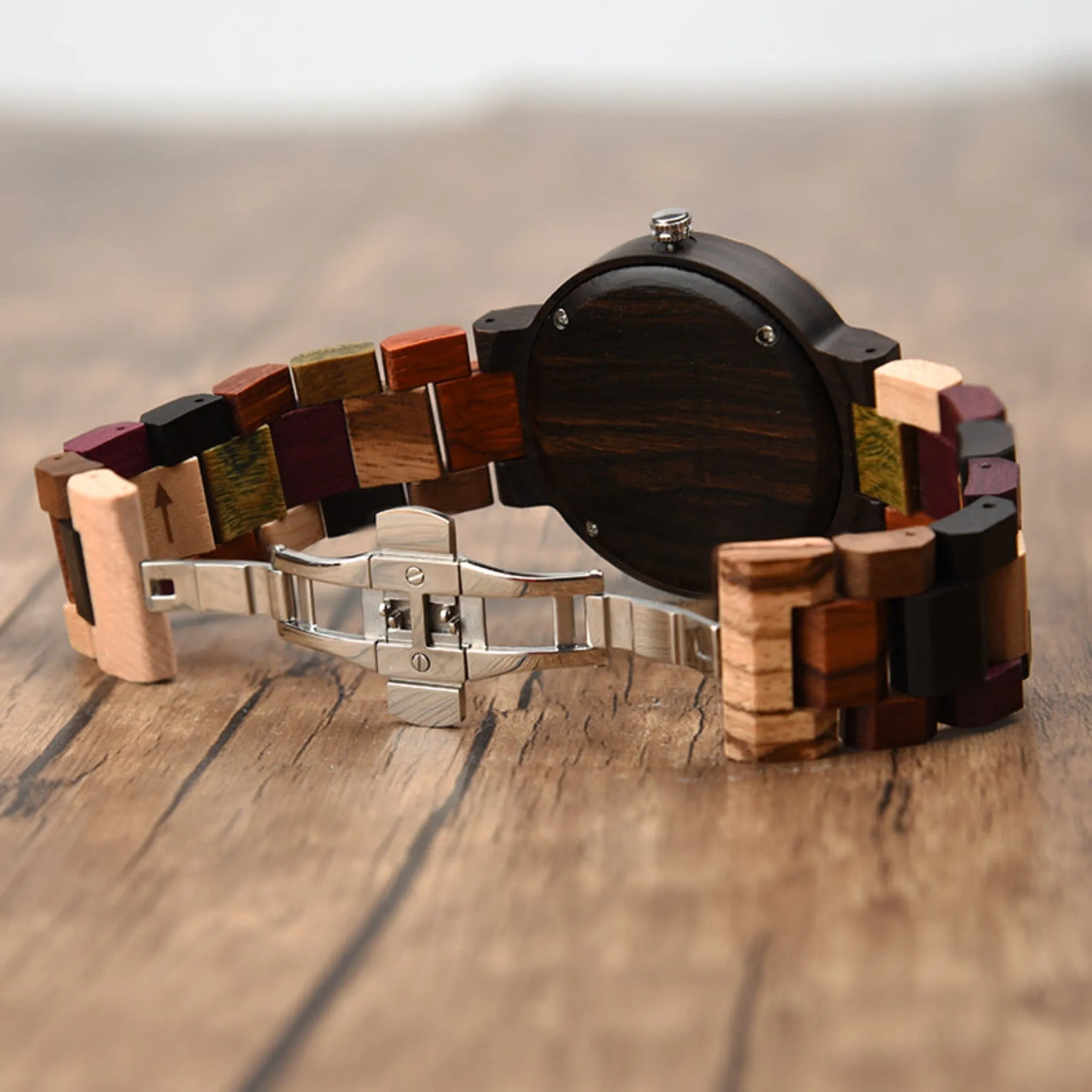 Barcelona - Mixed Wood Couple Watches