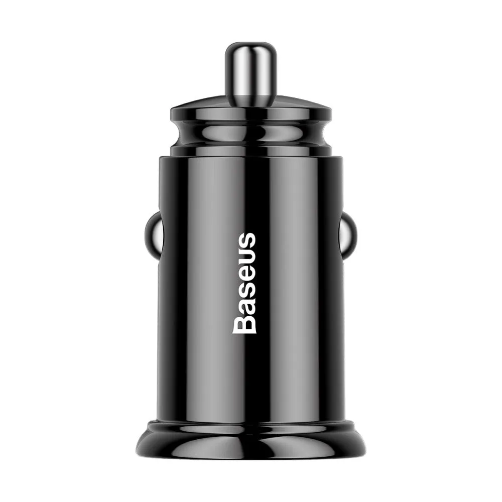 Baseus - (30W) USB A / USB C car charger PD 3.0 / QC 3.0 - Black