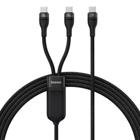 Baseus Flash Series Ⅱ One-for-Two Fast Charging Cable Type-C to C C 100W 1.5m Black-CASS060001