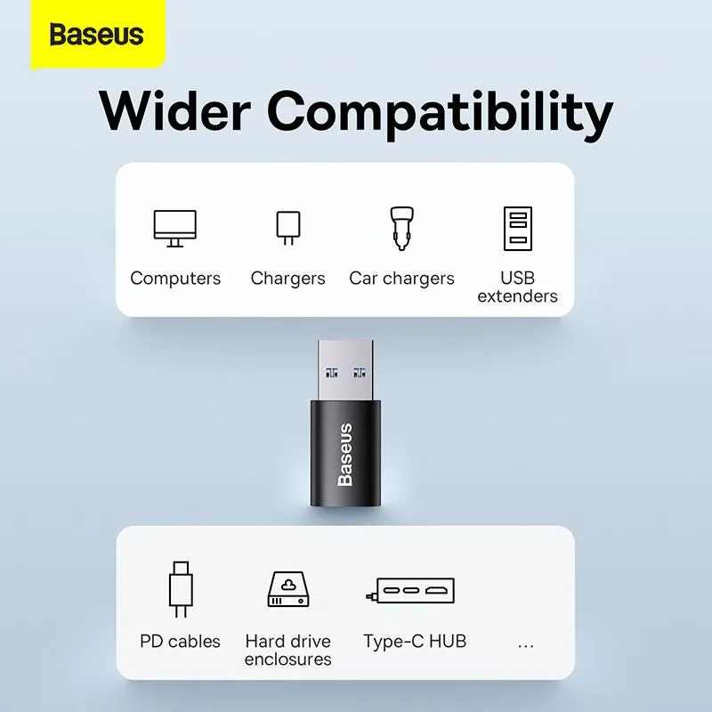 Baseus Ingenuity Series Mini OTG Adaptor USB 3.1 to Type-C Black -ZJJQ000101