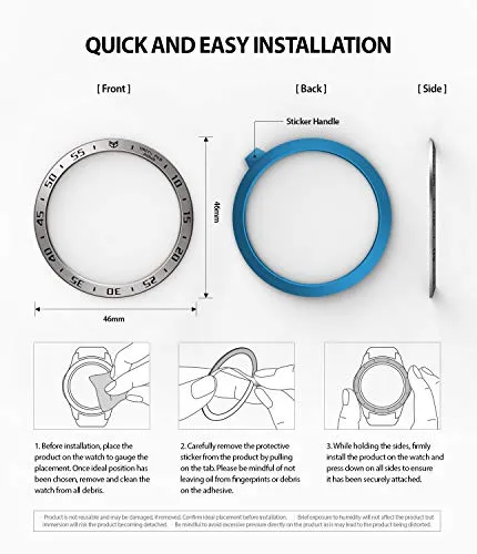 Bezel Styling for Galaxy Watch 46mm / Galaxy Gear S3 Frontier - GW-46-01  [Stainless Steel]