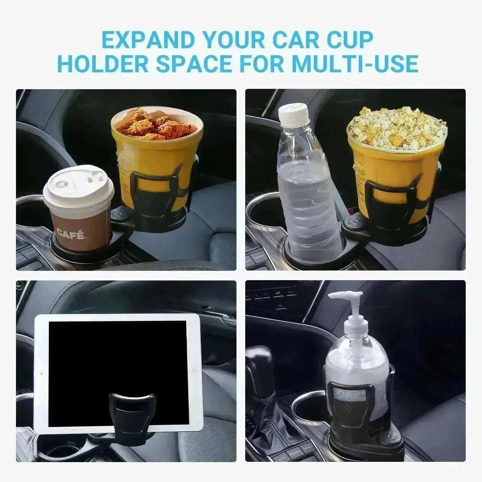 Car Cup Holder Sunglasses Phone Organizer Rotation Storage