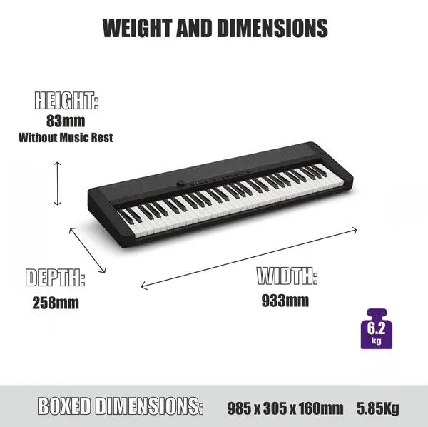 Casio CT-S1 (Black) Keyboard