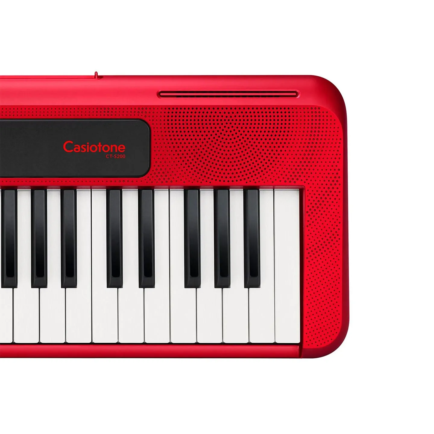 Casio CT-S200 61-Key Portable Piano Keyboard with USB-MIDI Connectivity, LCD Screen, Auto-Accompaniment, Built-in Songs/Tones/Rhythms (Black, Red)