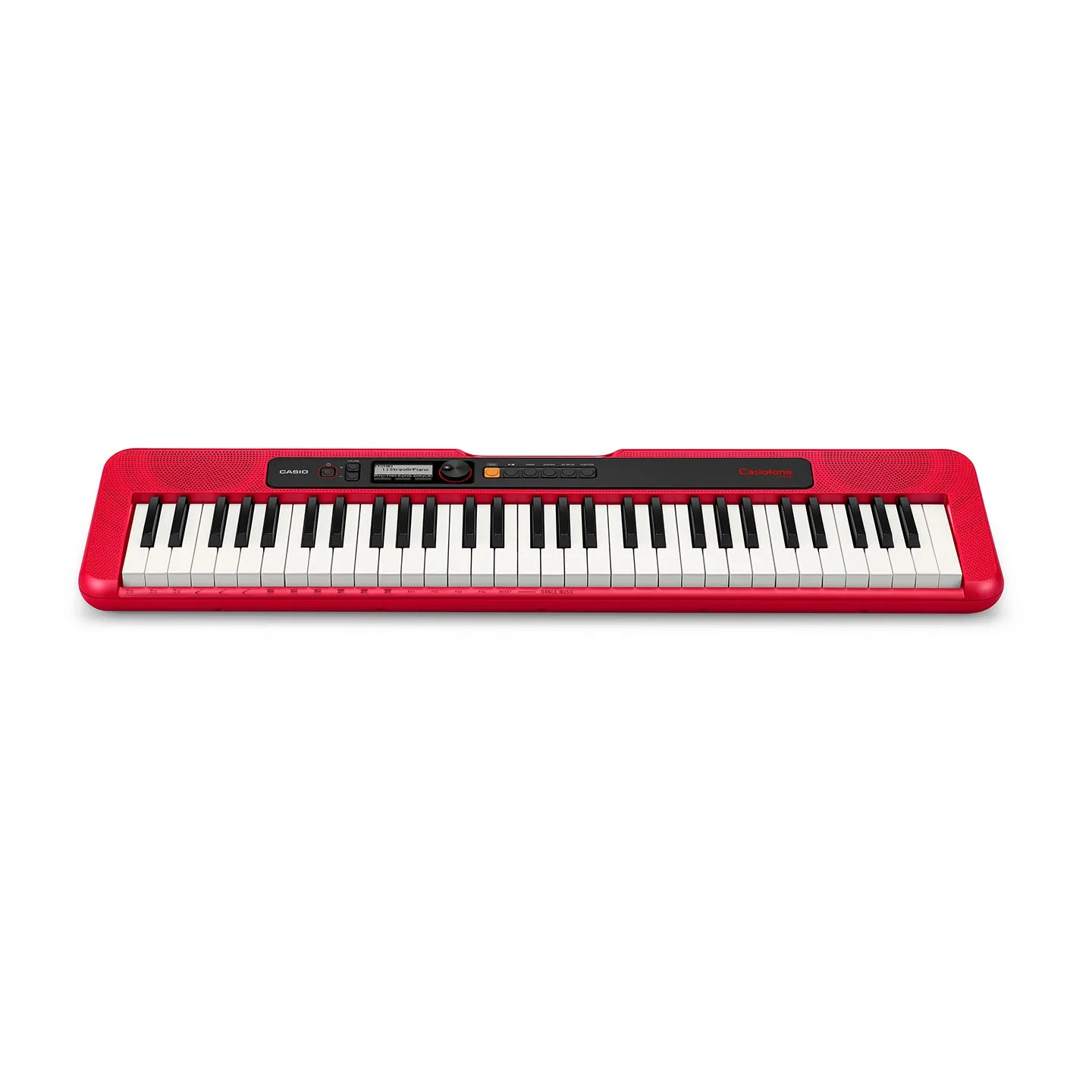 Casio CT-S200 61-Key Portable Piano Keyboard with USB-MIDI Connectivity, LCD Screen, Auto-Accompaniment, Built-in Songs/Tones/Rhythms (Black, Red)