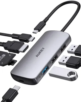 CB-C85 USB C Hub 8-in-1 with 4K HDMI, USB 2.0. USB 3.0, 100W PD Charging, SD&Micro SD Card Reader