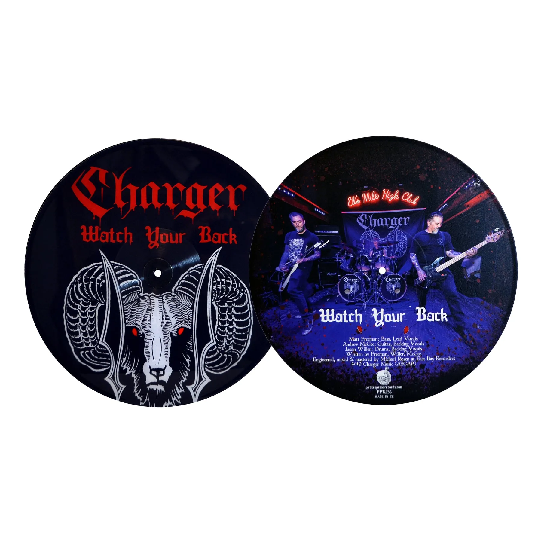 Charger - Watch Your Back - 12" UV Digitally Printed Vinyl