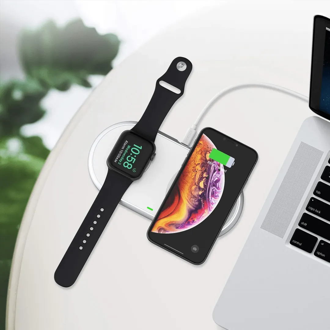 CHOETECH 10W 2 in 1 Dual Wireless Charger Pad & Apple Watch