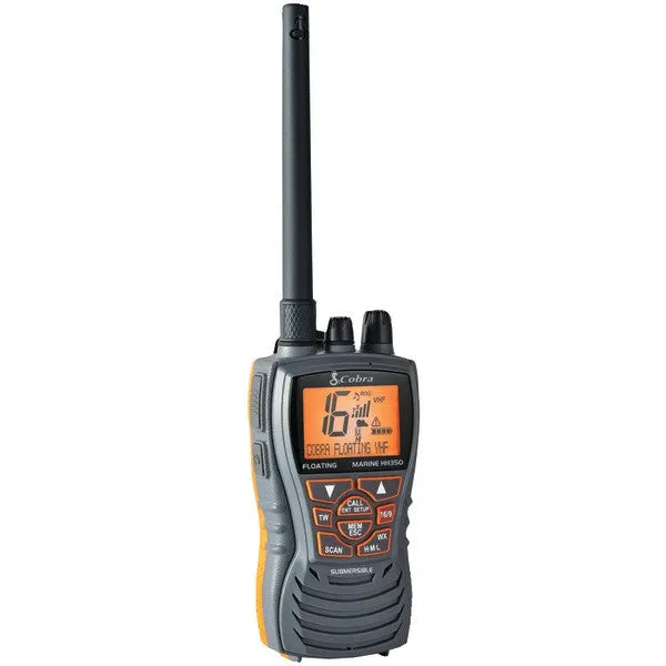 COBRASELECT MR HH350 FLT Marine VHF Handheld Floating 6-Watt Radio