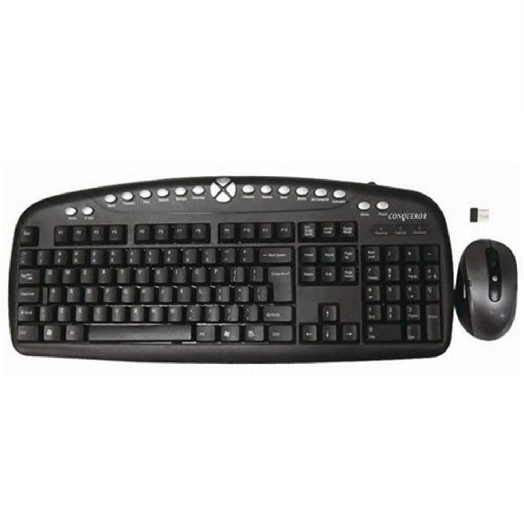 CONQUEROR - Wireless Keyboard with Mouse for Desktop Computer PC Laptop