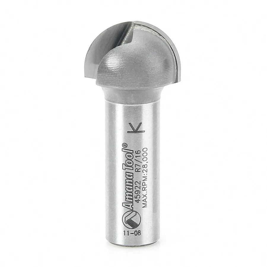 Core Box Router Bit | 7⁄16 Radius x 7⁄8 Dia x 1⁄2 x 1⁄2"Shank | 45922 | 738685859223