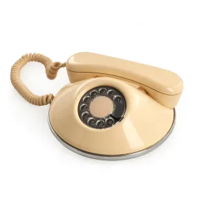 Cream Round Rotary Telephone