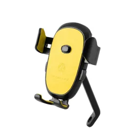 CYCLINGBOX BG-2930 Bicycle Mobile Phone Frame Plastic One-Click Lock Mobile Phone Bracket, Style: Rearview Mirror Installation (Yellow）