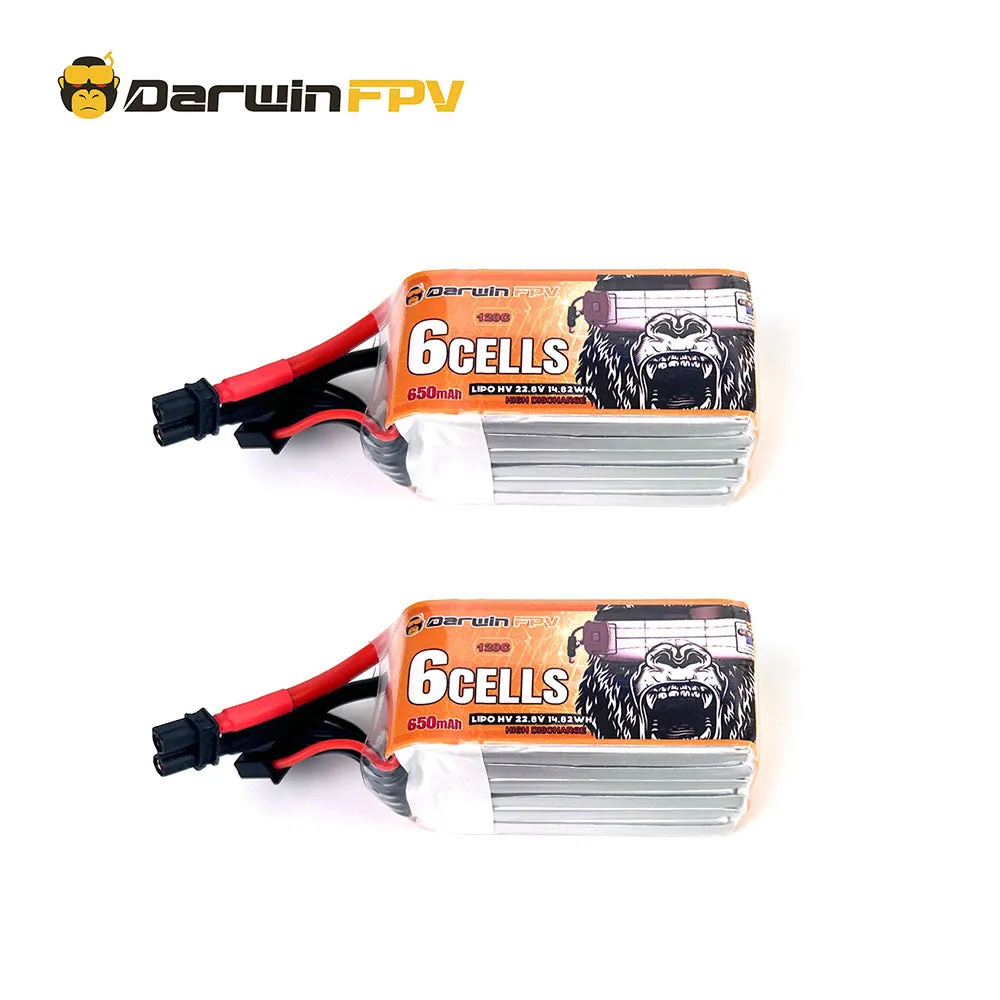 DarwinFPV 6S 650mAh 120C 22.8v LiPo Battery