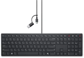 Dell Wired Collaboration Keyboard Kb525c - Keyboard - Usb, Usb-C - Qwerty - Uk - Black - With 3 Years Advanced Exchange