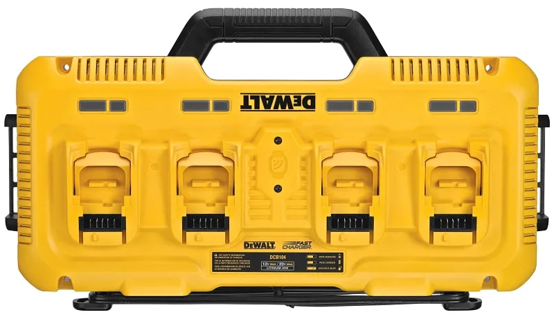 DeWALT DCB104 Battery Charger, 12, 20 V Input, 60 min Charge :EA: QUANTITY: 1