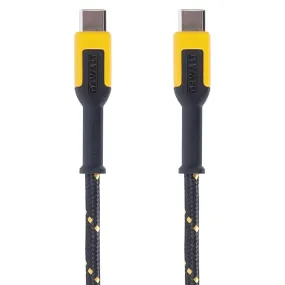 DeWalt Type C to Type C Cable 10 ft. Black/Yellow