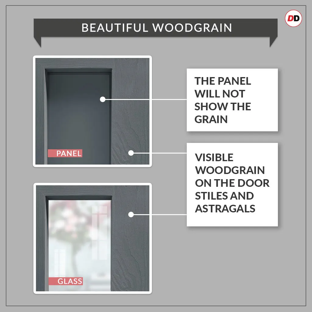 Double Sliding Door & Premium Wall Track - Eco-Urban® Sintra 4 Panel Doors DD6428 - 6 Colour Options