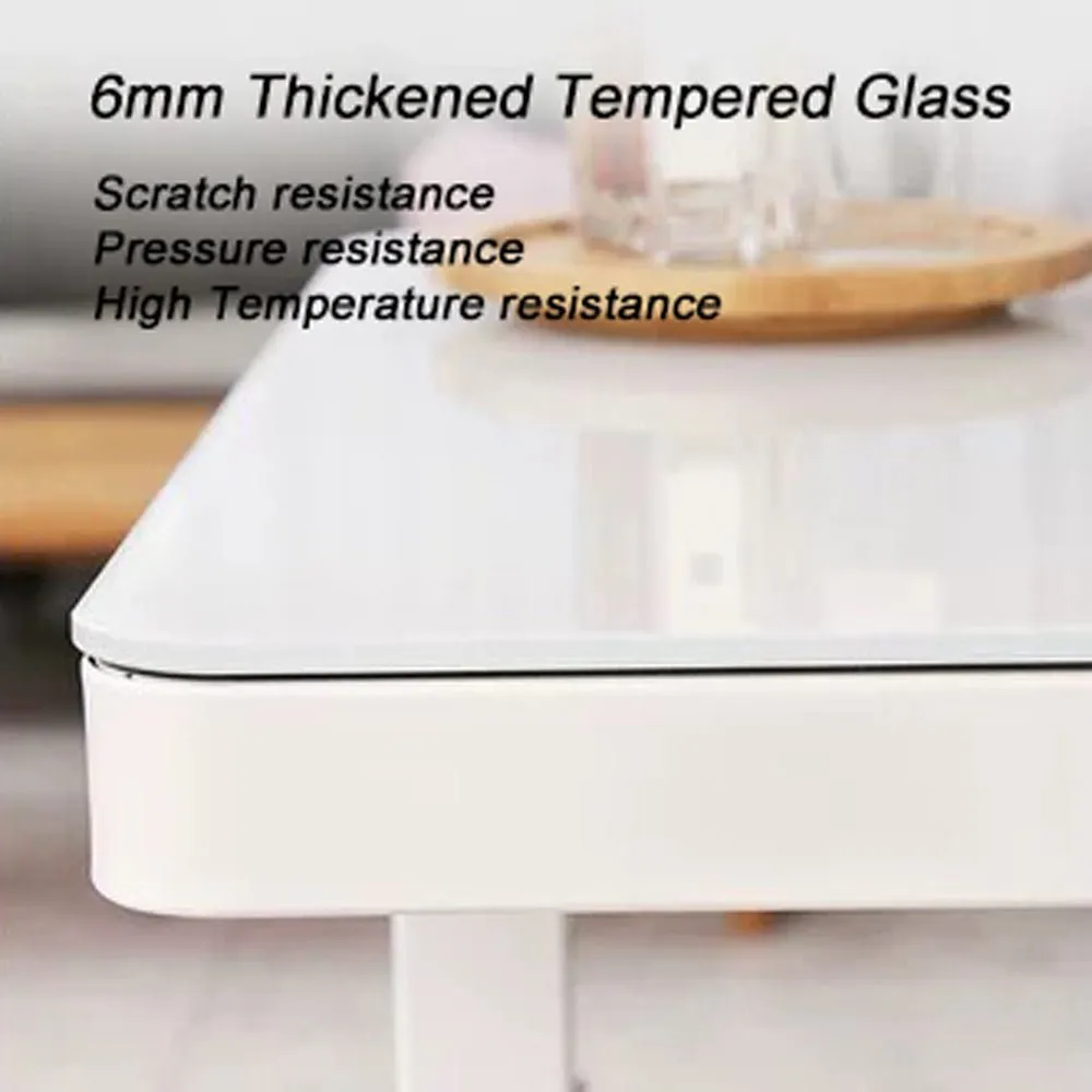 Electric Standing Desk Electric Height Adjustable Sit Stand Workstation Toughened Glass Top Single Motor Wireless Charger