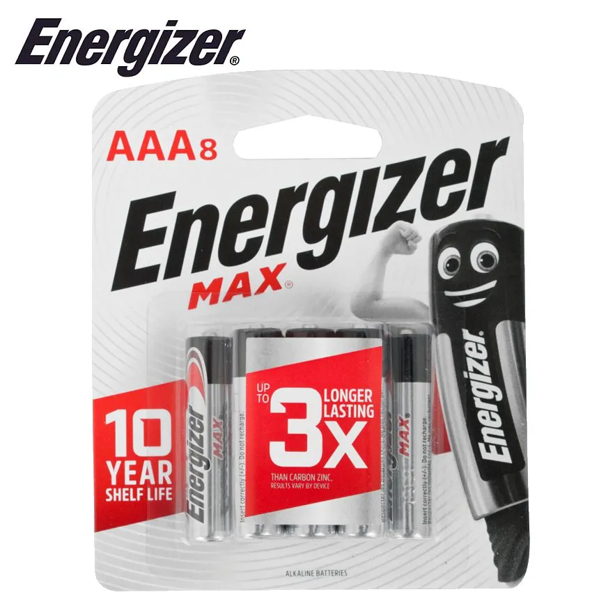 Energizer Max: Aaa - 8 Pack (Moq 12)