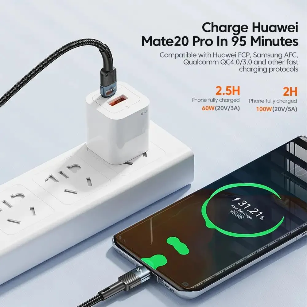 ESSAGER 100W TYPE-C to TYPE-C Fast Charging Cable