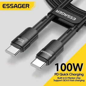 ESSAGER 100W TYPE-C to TYPE-C Fast Charging Cable