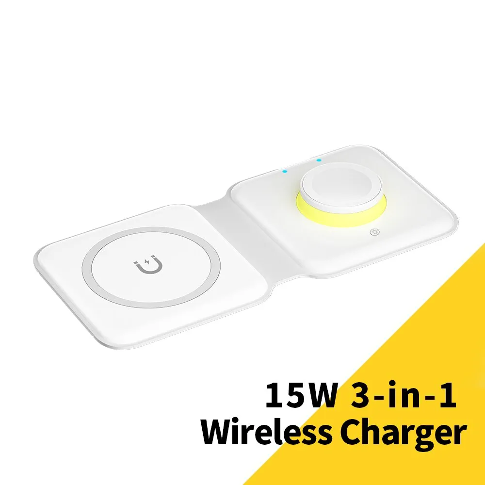 Essager 3 in 1 Magnetic 15W Wireless Foldable Charger