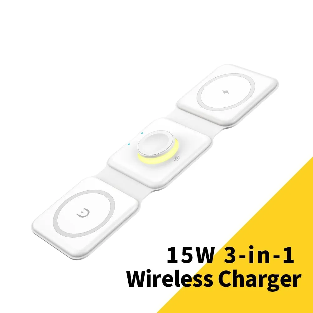 Essager 3 in 1 Magnetic 15W Wireless Foldable Charger