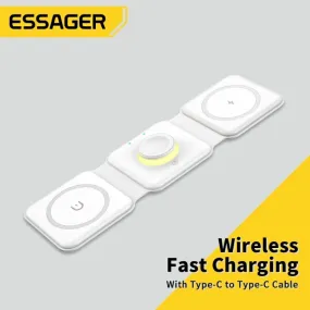 Essager 3 in 1 Magnetic 15W Wireless Foldable Charger