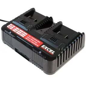 Excel 100-240V Dual Port Fast Battery Charger 2.3A