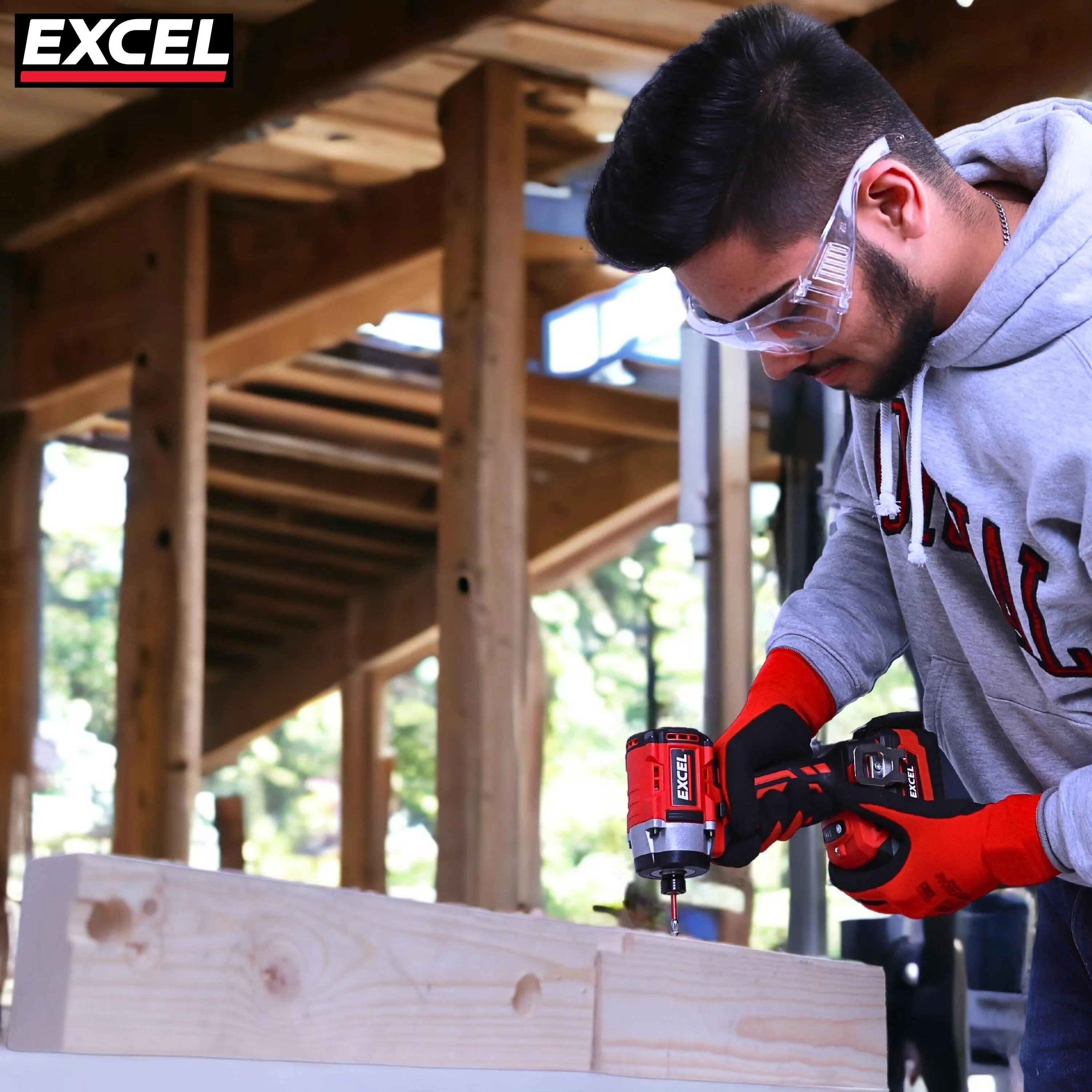 Excel 18V Cordless Brushless Impact Driver with 2 x 2.0Ah Battery & Charger