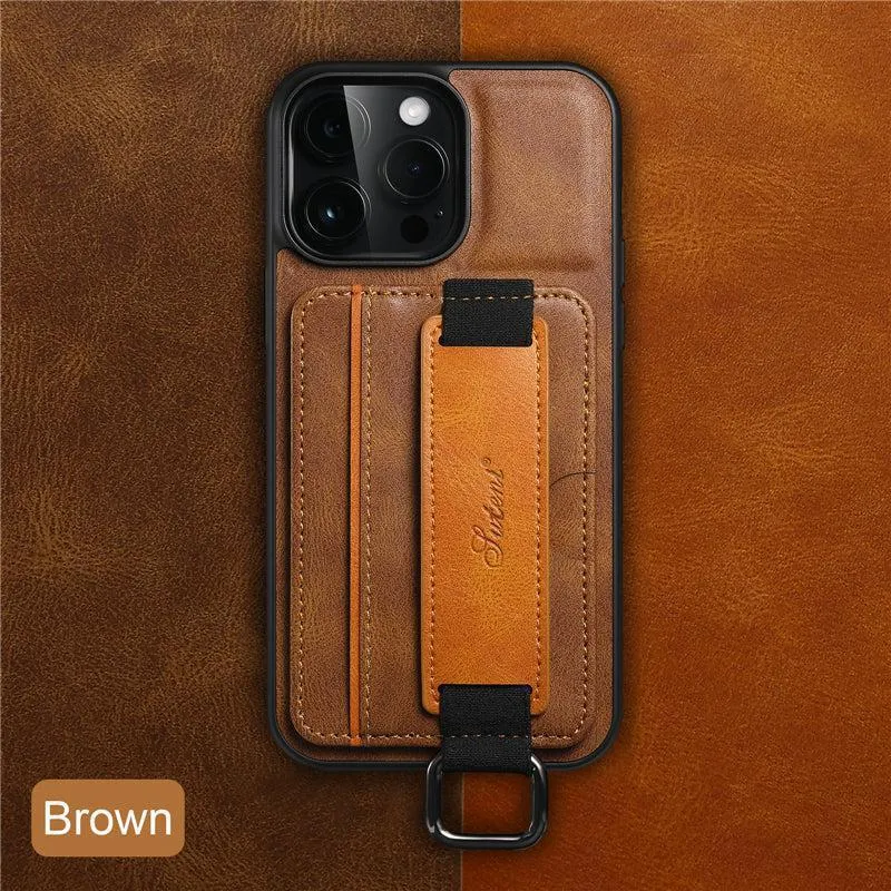 Faux Leather Phone Case with Card Holder