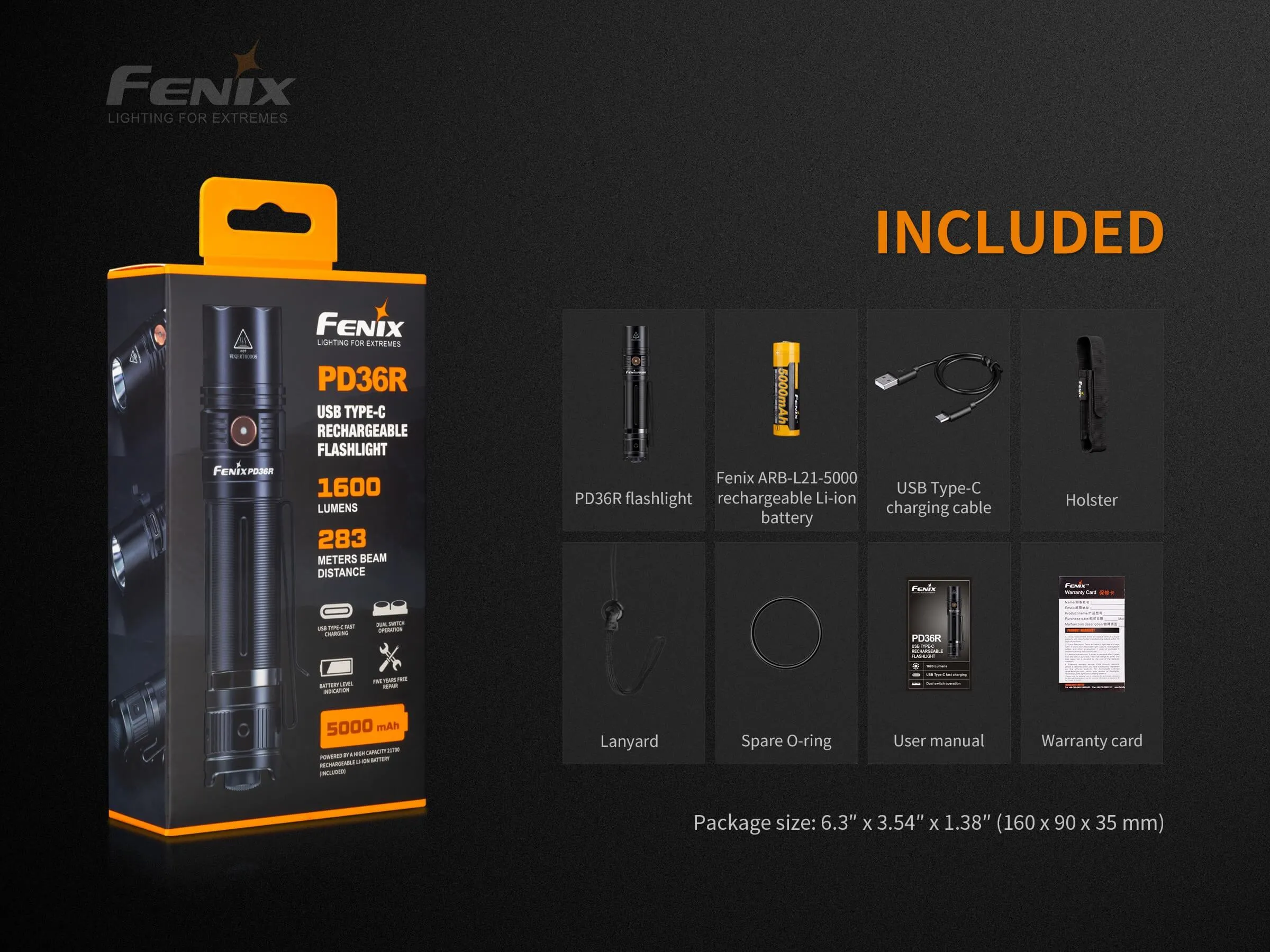 Fenix PD36R Tactical LED Flashlight - Discontinued