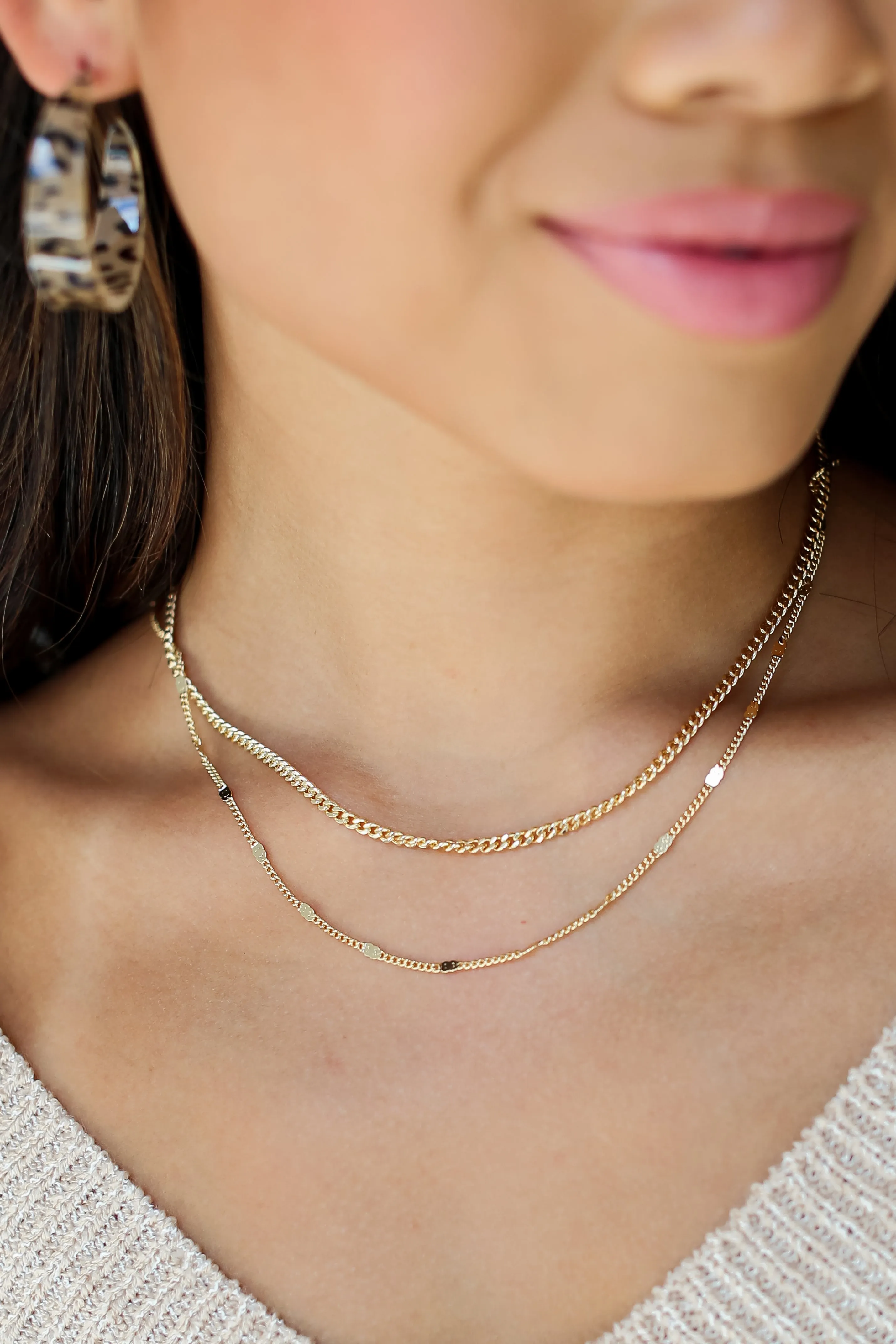 FINAL SALE - Katherine Gold Layered Chain Necklace