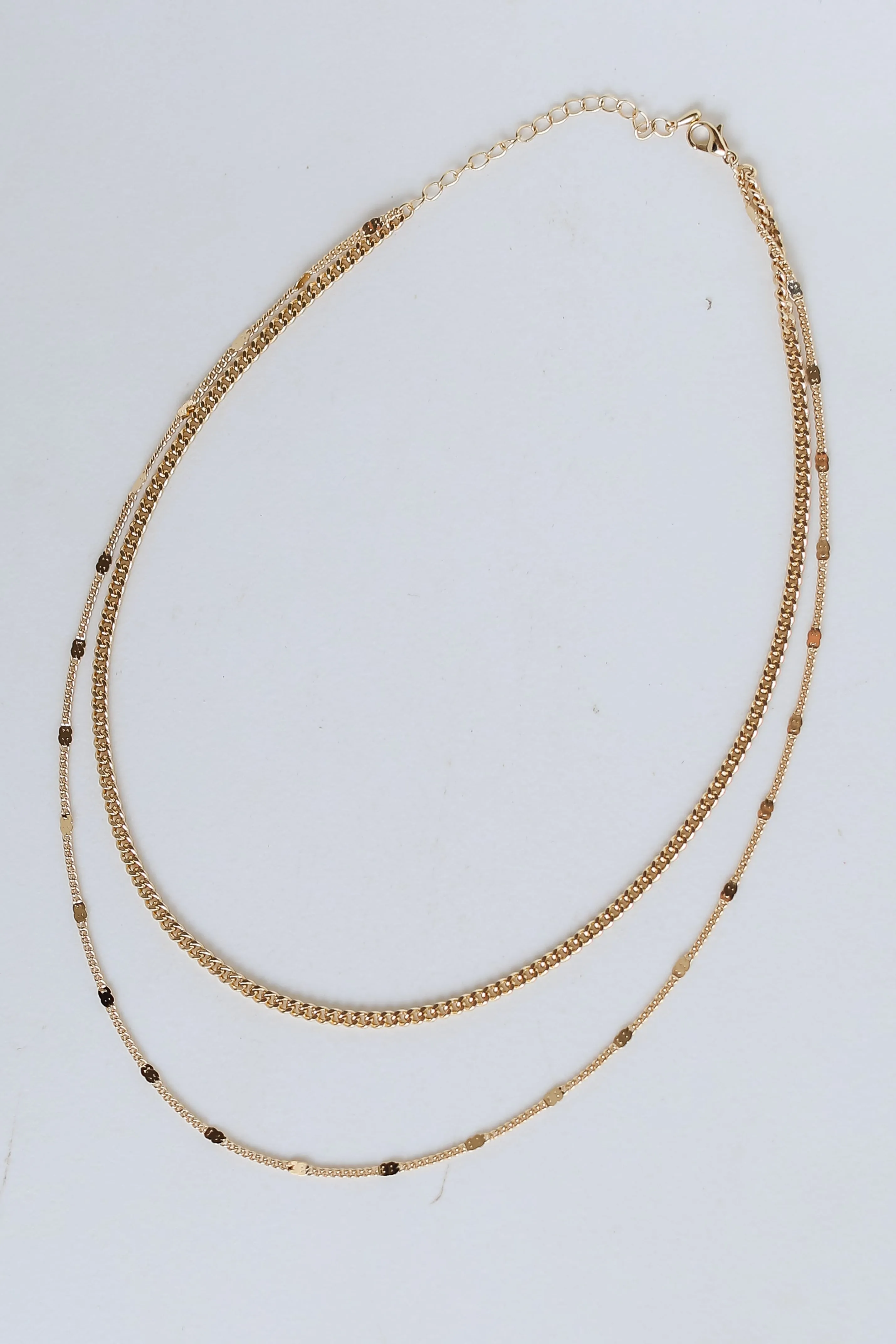 FINAL SALE - Katherine Gold Layered Chain Necklace