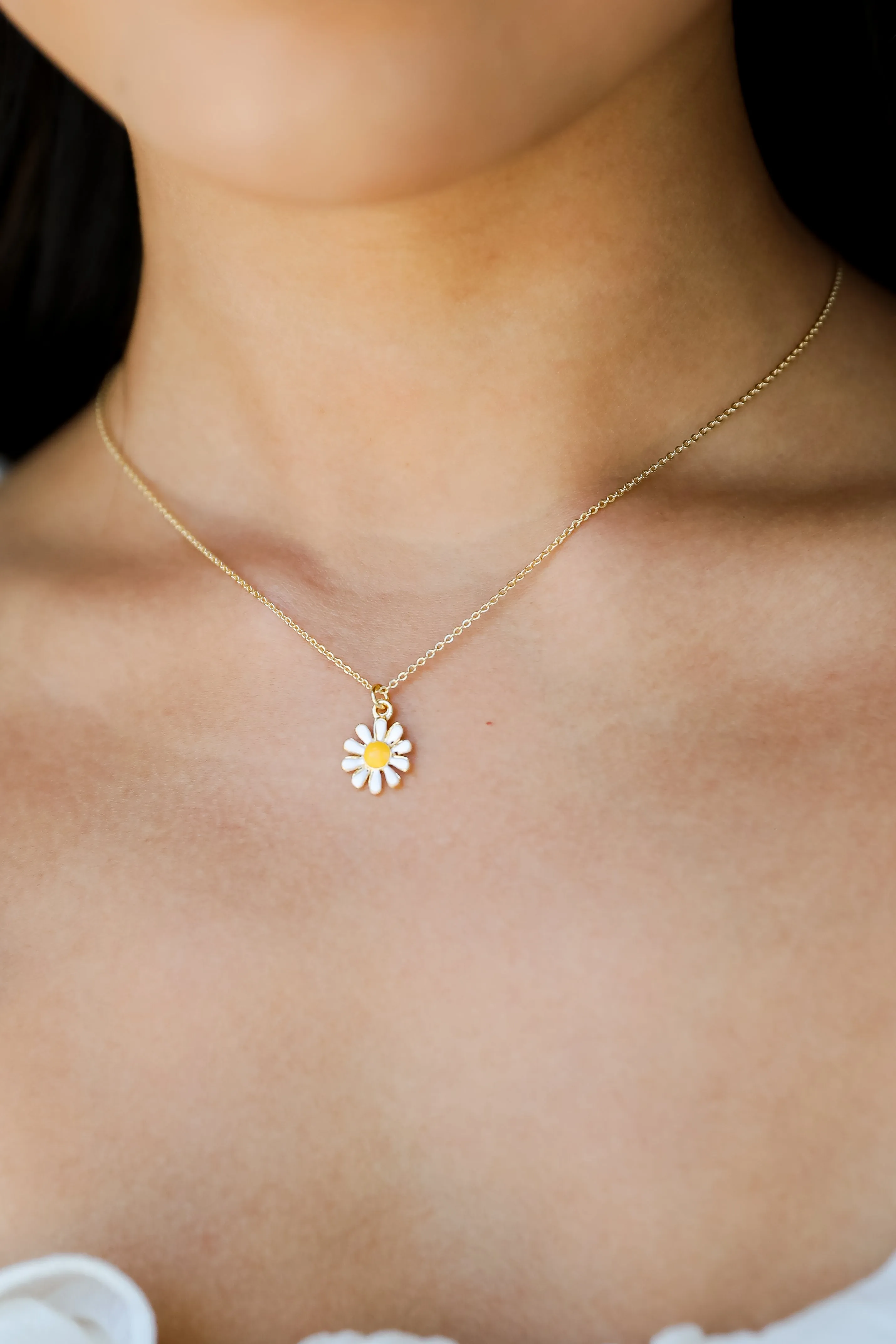 FINAL SALE - Kenna Gold Daisy Charm Necklace