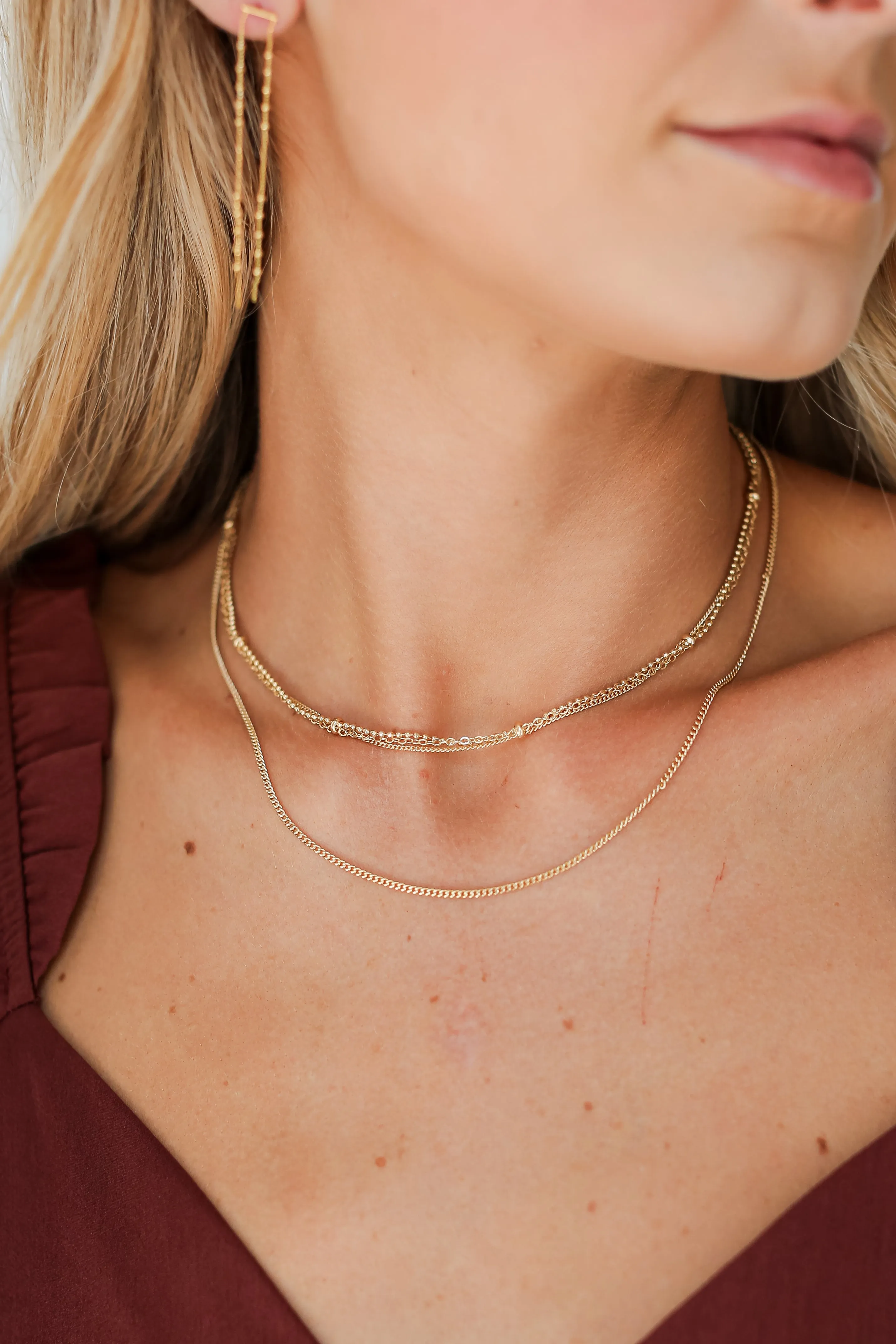 FINAL SALE - Nova Gold Layered Chain Necklace