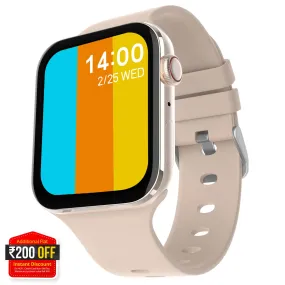 Fire-Boltt Visionary 1.78" AMOLED Bluetooth Calling Smartwatch with 368 * 448 Pixel Resolution, Rotating Crown & 60Hz Refresh Rate 100  Sports Mode, TWS Connection, Voice Assistance (Gold)