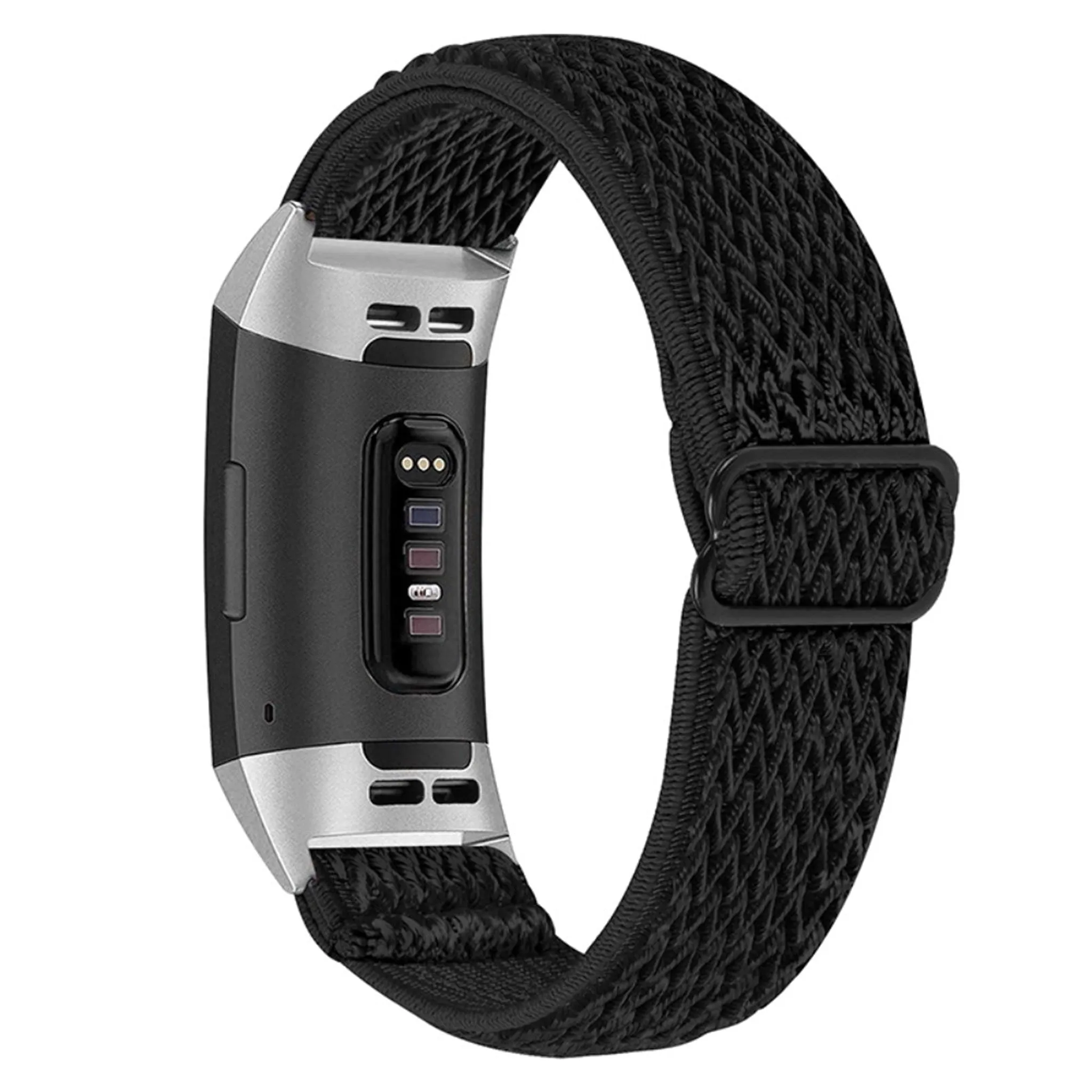 Fitbit Charge 3 nylon sports style watch strap - Black