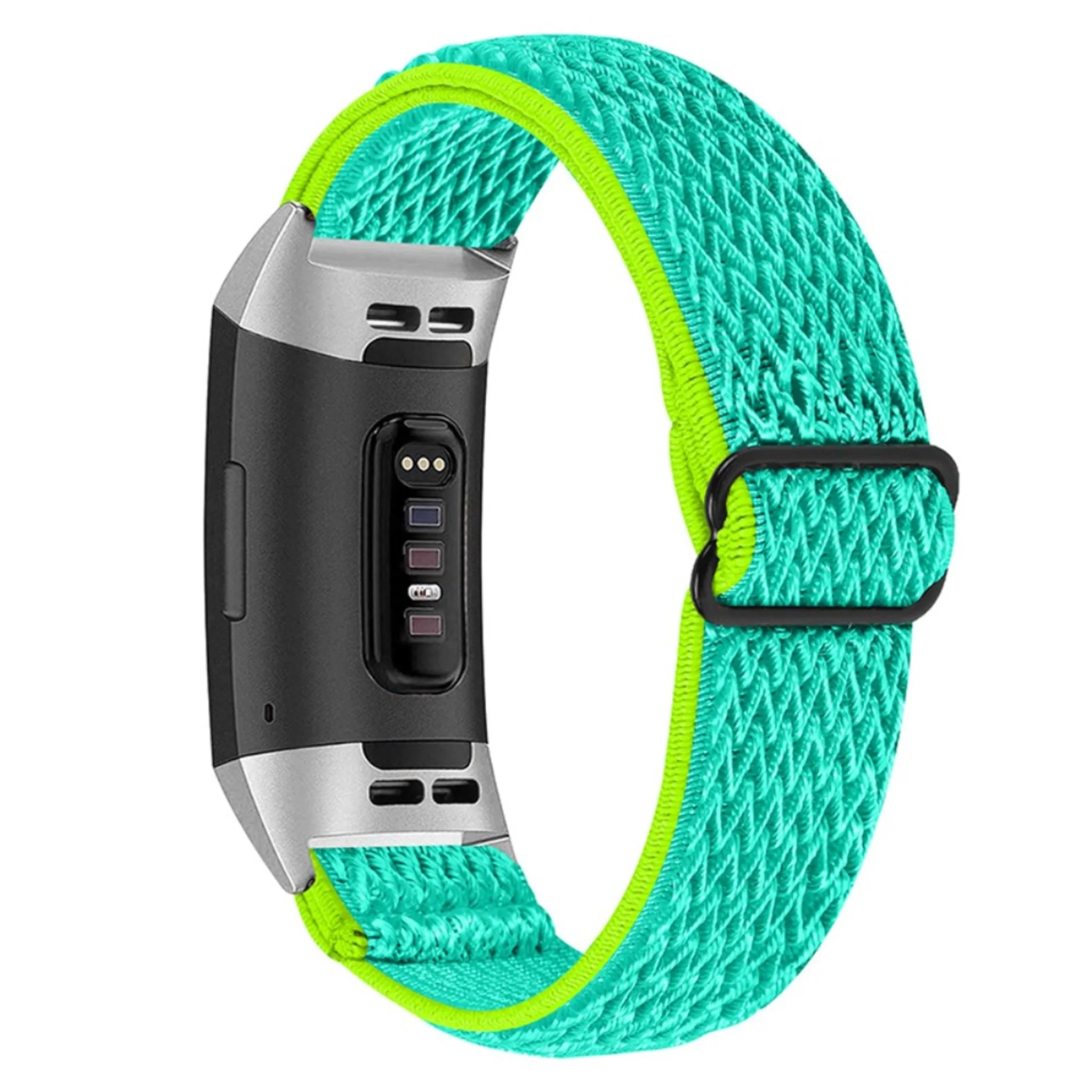 Fitbit Charge 3 nylon sports style watch strap - Yellow / Green